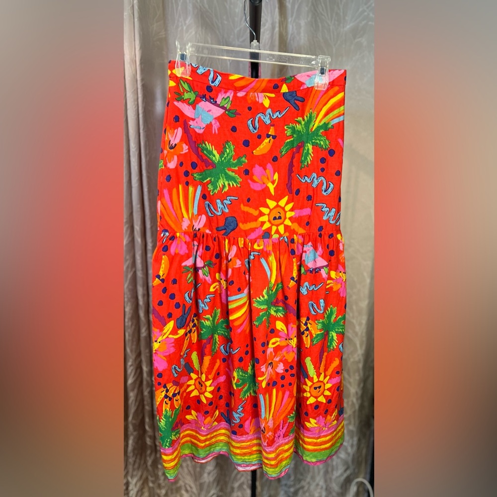 Vibrant Tropical Print skirt